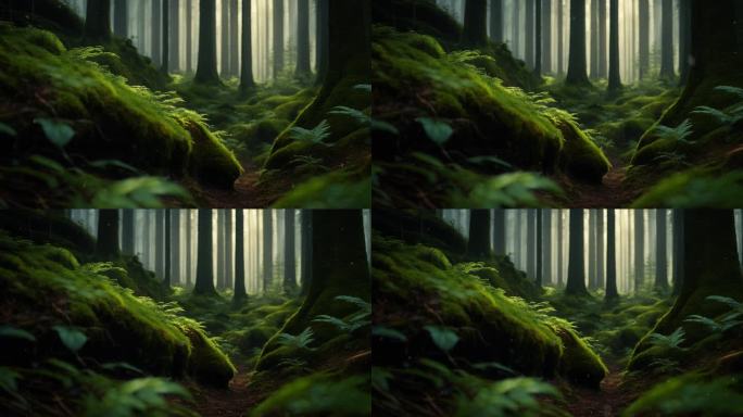 幽暗的森林密林背景02