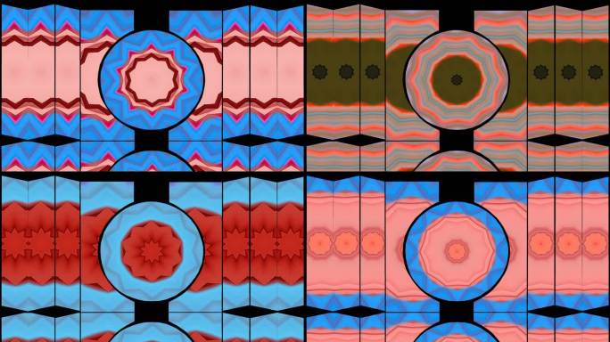 万花筒图案动感舞台倒影分屏背景2