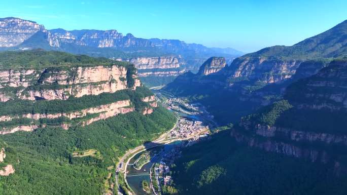 【4k原创】太行山大峡谷航拍旅游风景