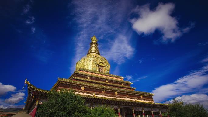 阿坝县各莫寺佛塔延时