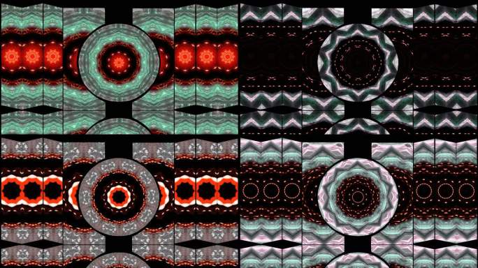 万花筒图案动感舞台倒影分屏背景3