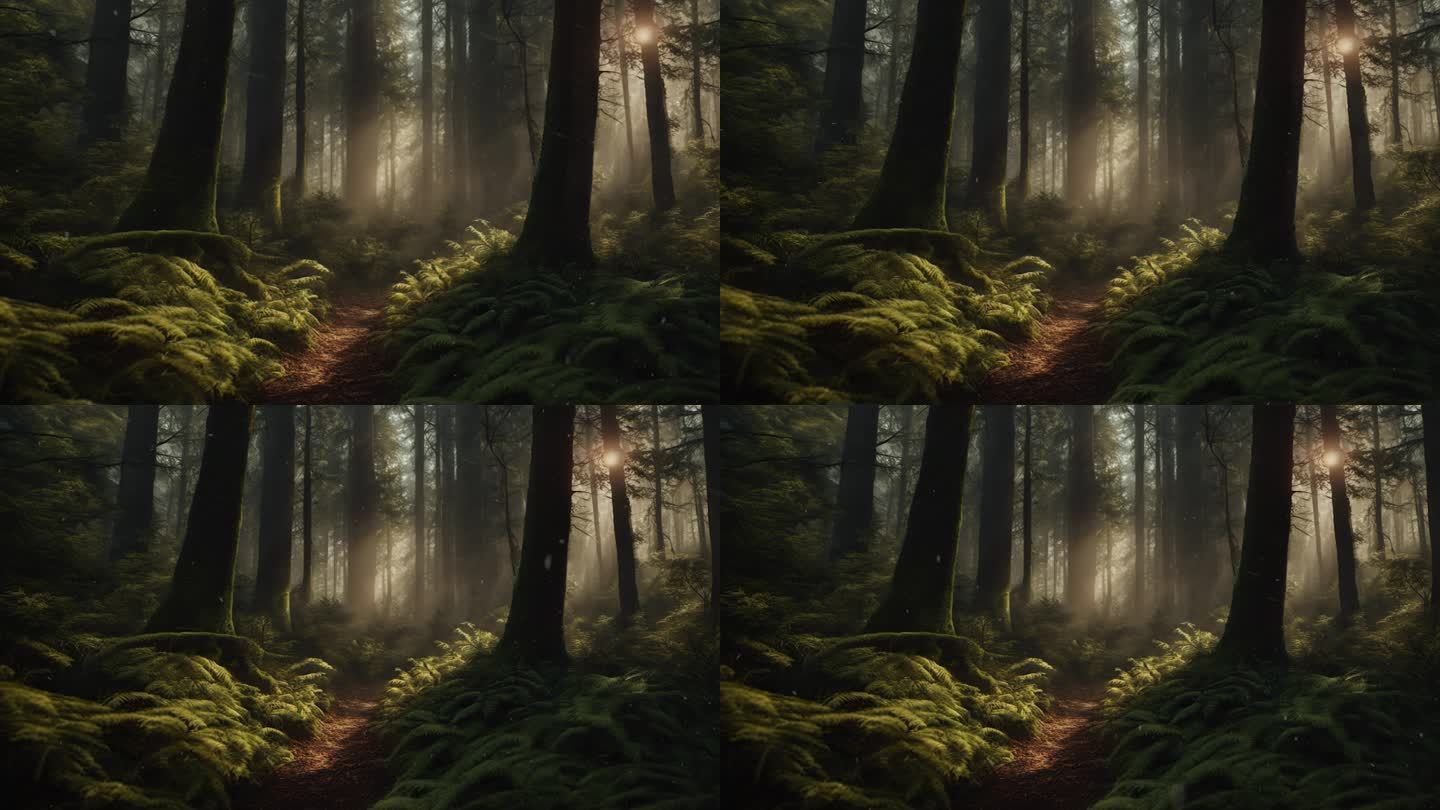 幽暗的森林密林背景04