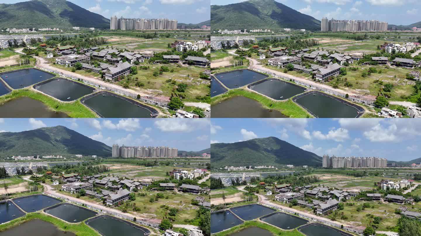 海陵岛古建筑旧址航拍素材