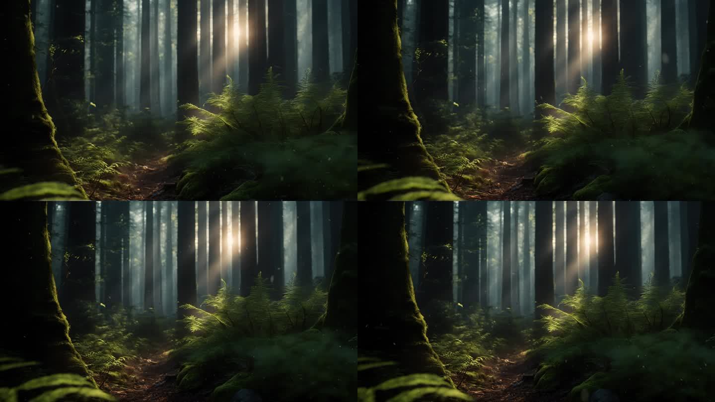 幽暗的森林密林背景05