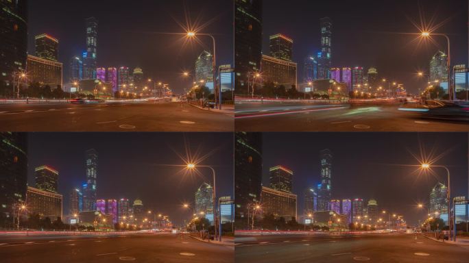 北京中国尊正大国贸夜景延时8K
