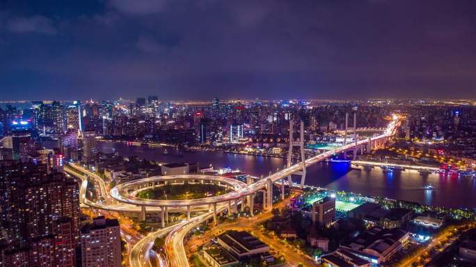 上海 南浦大桥 夜景 延时