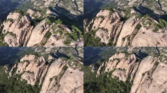 航拍山东省烟台市牟平区单耳山秋季风景