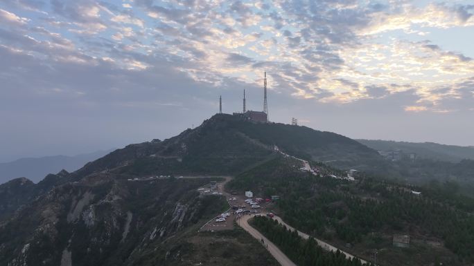 河南郑州新密荥阳巩义伏羲山五指岭航拍