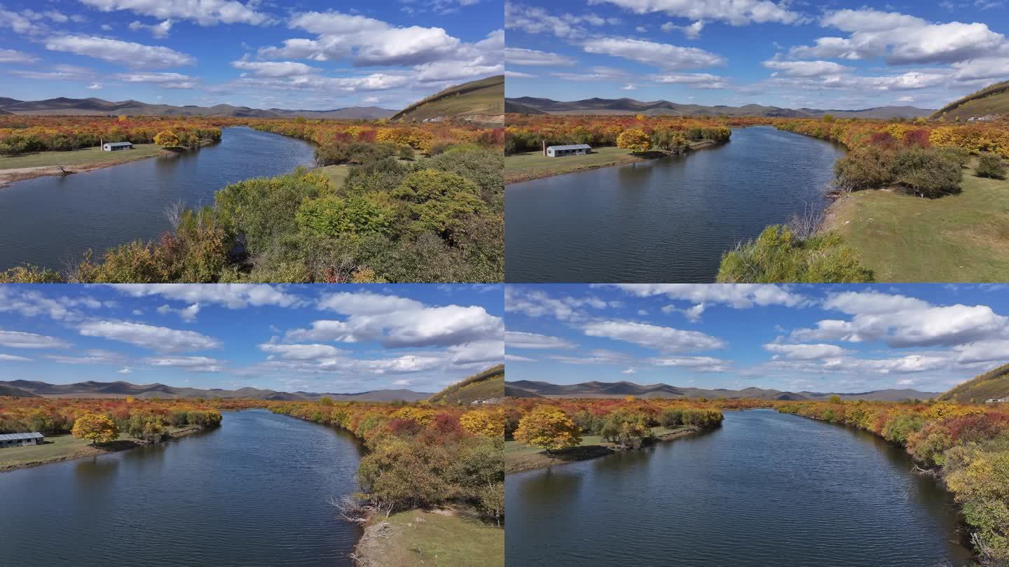 内蒙古亚洲第一湿地根河湿地航拍