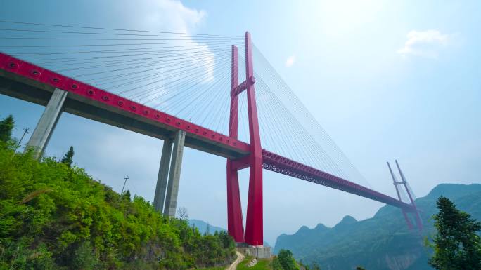 贵州鸭池河大桥延时4K