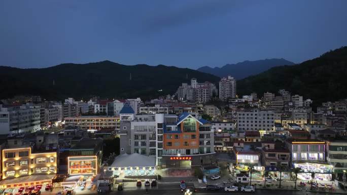 深圳大鹏南澳夜景航拍