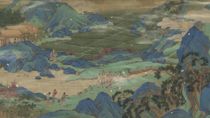 长屏古代水墨画国画传统中国风背景视频