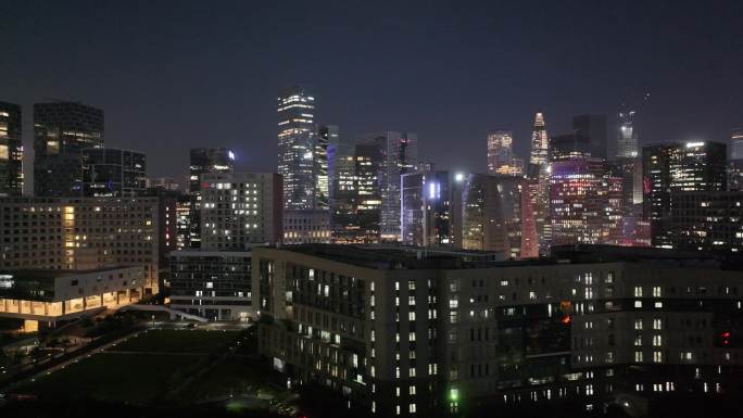 深圳大学深圳软件产业园夜景航拍