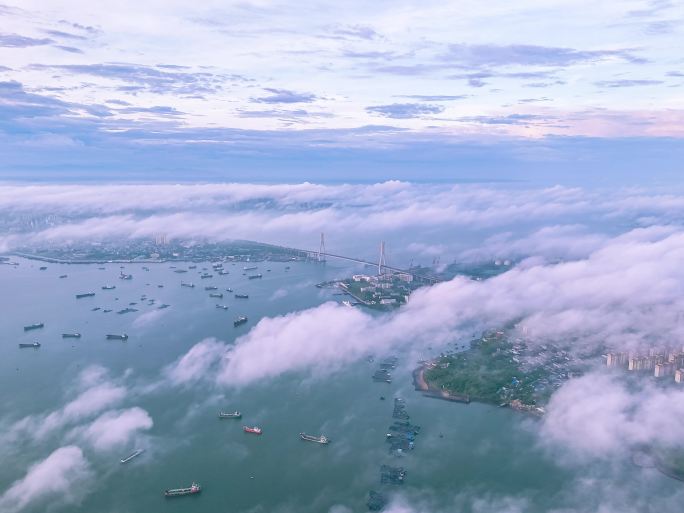 儋州洋浦大桥平流雾
