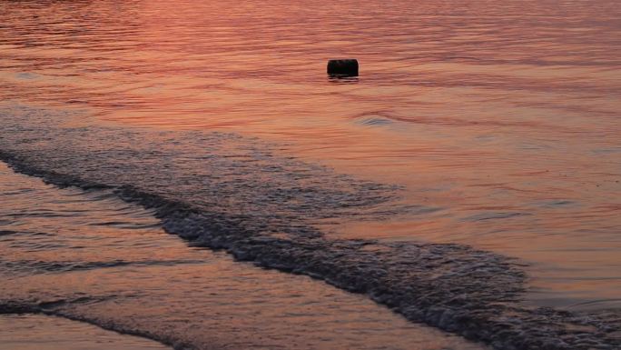 4K日出夕阳下的大海