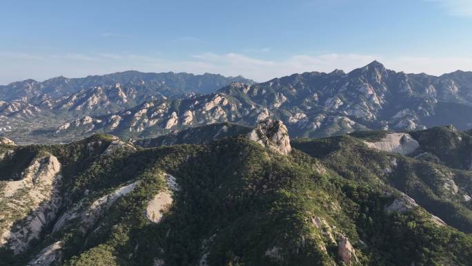 航拍山东省烟台市牟平区单耳山秋季风景