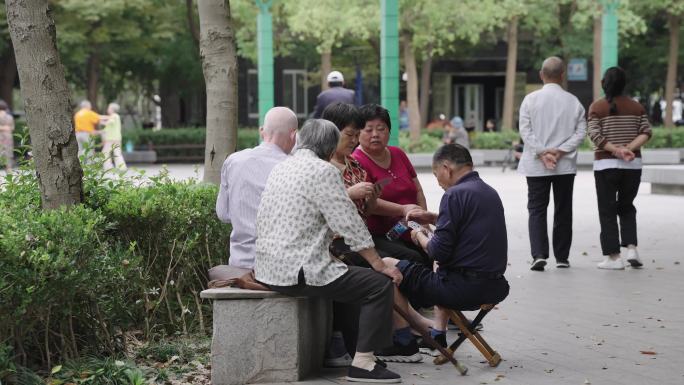 老年人打牌