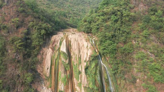 航拍贵州关岭滴水滩瀑布枯水期4K