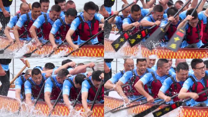 中国端午传统龙舟比赛