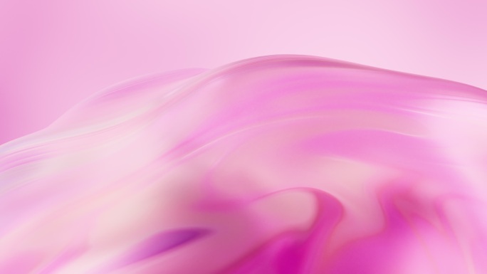 粉色透明布料曲面3D渲染