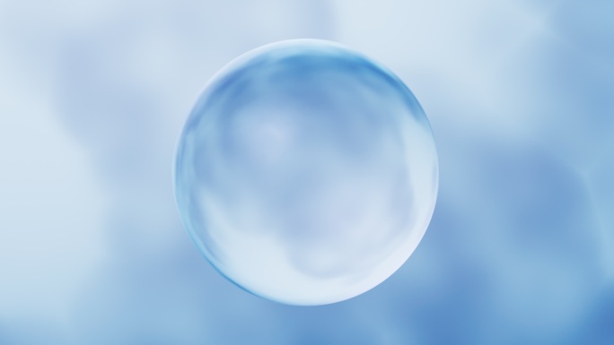 抽象透明玻璃球体3D渲染