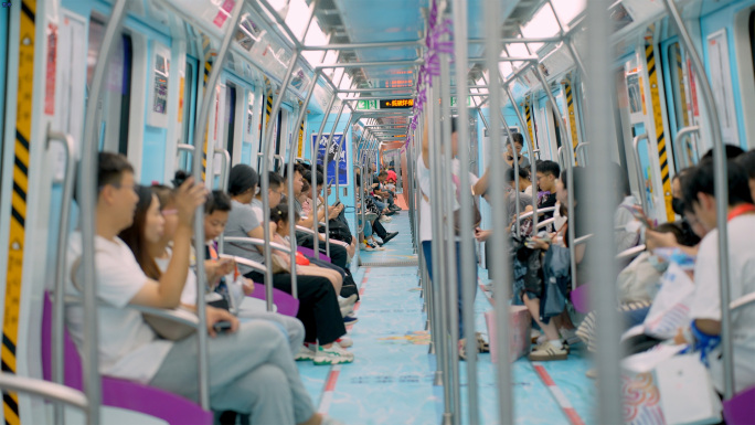 城市地铁人流交通合集素材4K高清素材
