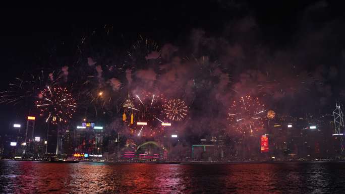 【8K超清实景】香港国庆节烟花