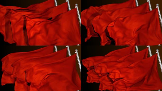 三面红旗舞台背景视频素材