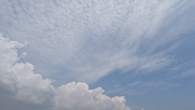 实拍天空云朵云流动延时天空