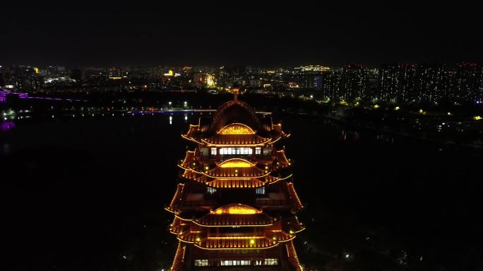 滨州市黄河楼夜景