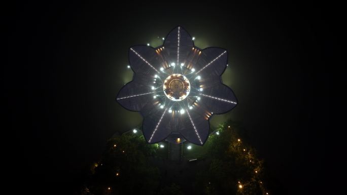 浙江嘉兴平湖东湖景区 李叔同纪念馆 夜晚