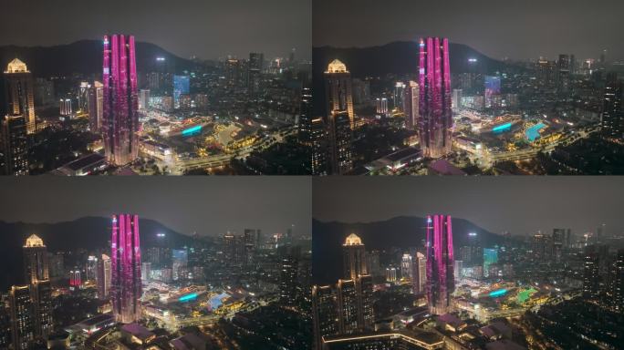 深圳市蛇口海上世界夜景航拍