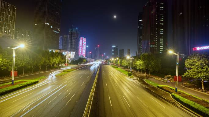 经十路夜景素材