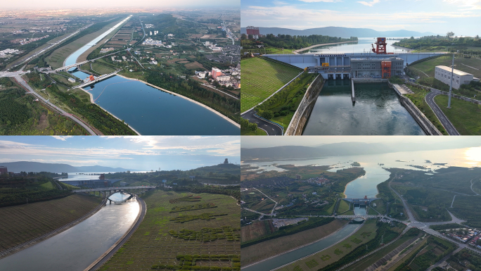 南水北调渠首航拍丹江口