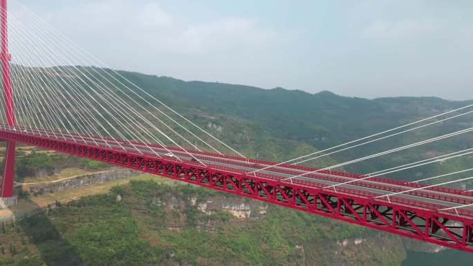 航拍贵州鸭池河大桥4K