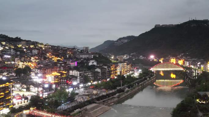 贵州仁怀茅台镇夜景风光