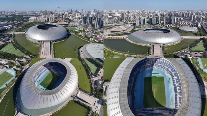 天津奥林匹克中心  城市风光 水滴 4K