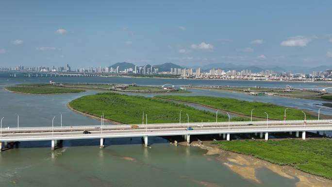 厦门翔安区火炬大桥航拍