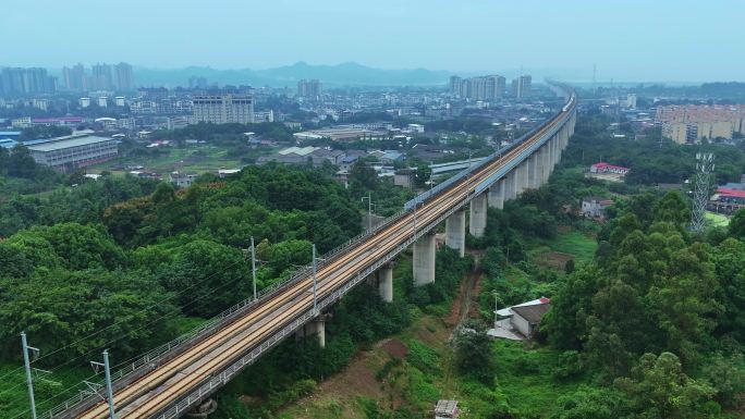 中国 高铁 动车 和谐号 复兴号 高架桥