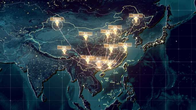 广西南宁辐射全国全球地图