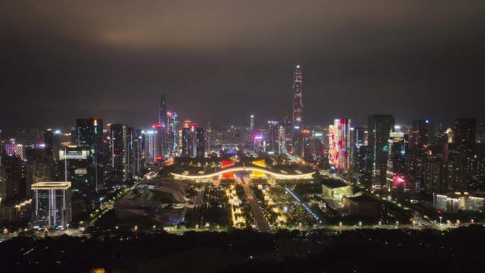 灯光秀夜景