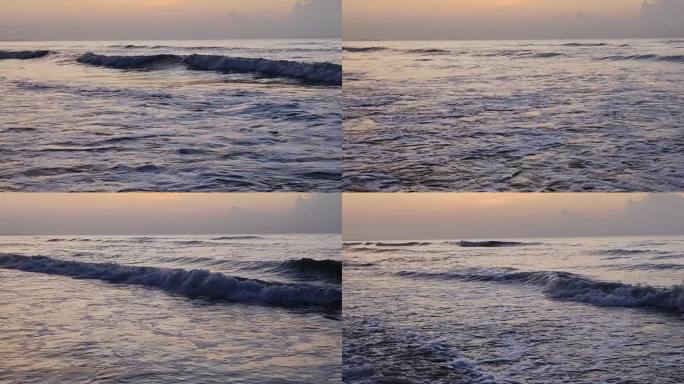 日出海面霞光海浪水面霞光波浪浪海滩日出