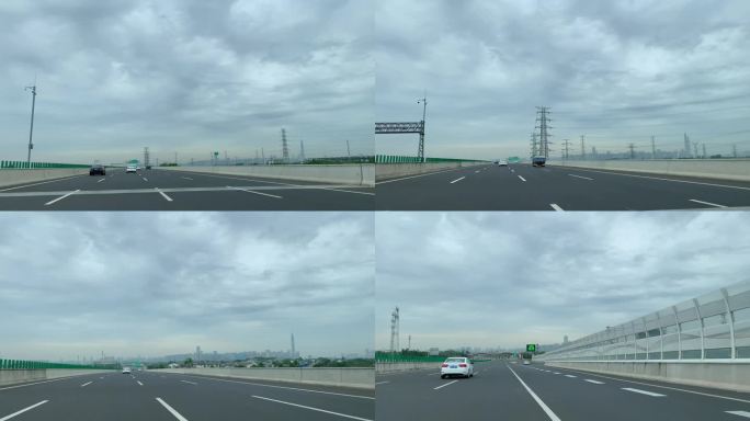 成都天府国际机场高速行车第一视角成都空镜