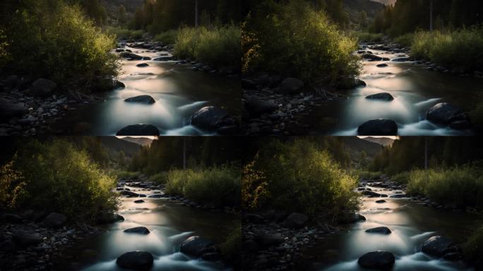 写实自然溪流背景15