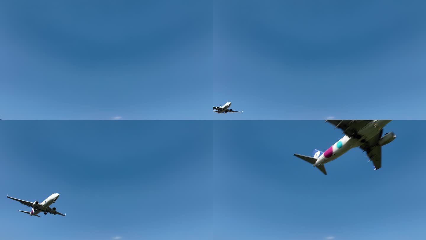 民航客机起飞降落空镜4k视频