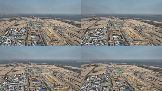 厦门翔安区新机场建造4k视频
