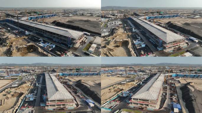 厦门翔安区新机场建造4k视频