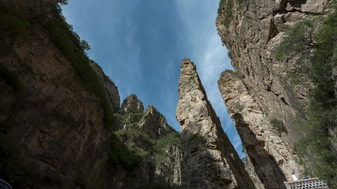 河北蔚县飞狐峪一炷香景观延时视频