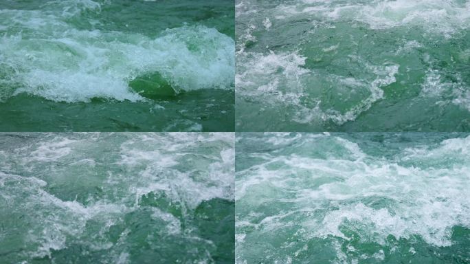 大河 河流 波浪翻滚  激流 升格拍摄