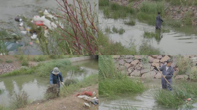 水体垃圾清理污染保护捡垃圾02